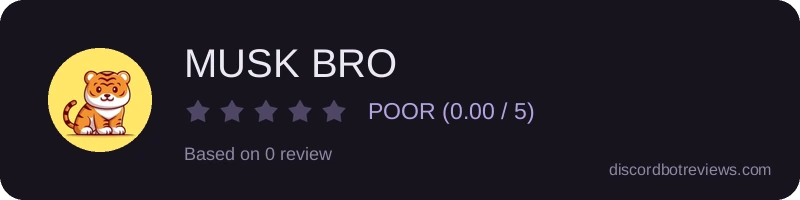 Rating widget preview for MUSK BRO