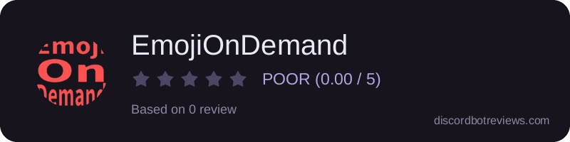 Rating widget preview for EmojiOnDemand