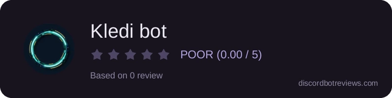 Rating widget preview for Kledi bot