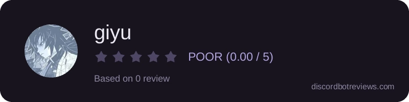 Rating widget preview for giyu