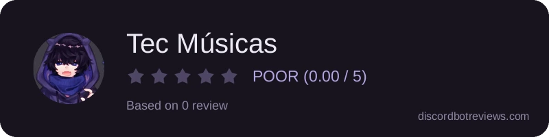 Rating widget preview for Tec Músicas