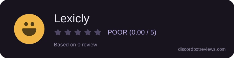Rating widget preview for Lexicly