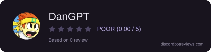 Rating widget preview for DanGPT