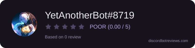 Rating widget preview for YetAnotherBot#8719