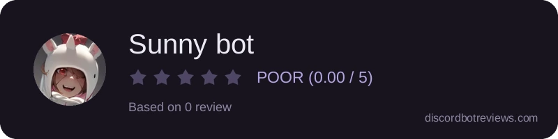 Rating widget preview for Sunny bot