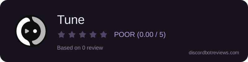 Rating widget preview for Tune