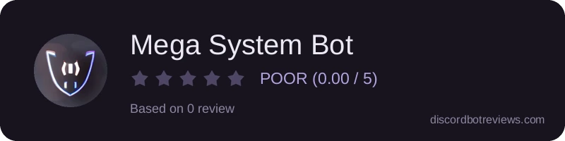 Rating widget preview for Mega System Bot