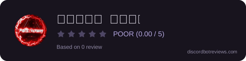 Rating widget preview for 𝙁𝙚𝙡𝙞𝙭  𝘼𝙧𝙢𝙮