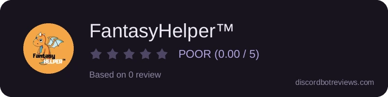 Rating widget preview for FantasyHelper™