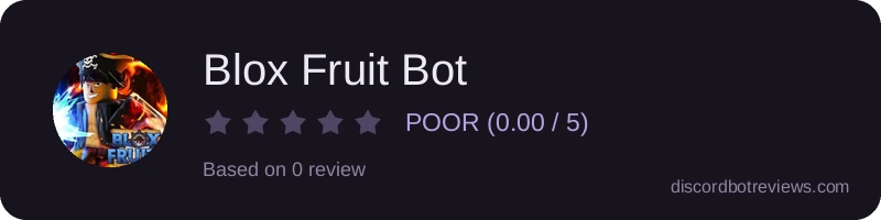 Rating widget preview for Blox Fruit Bot