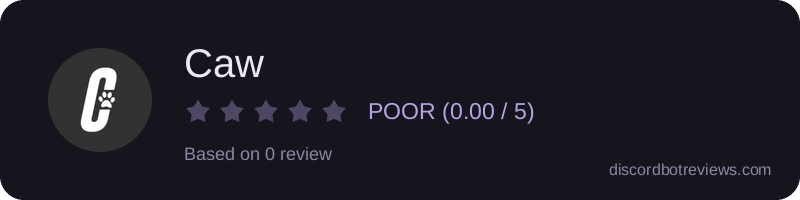 Rating widget preview for Caw