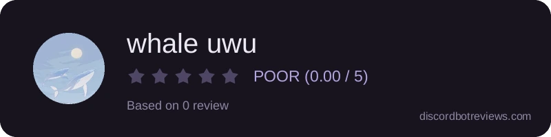 Rating widget preview for whale uwu