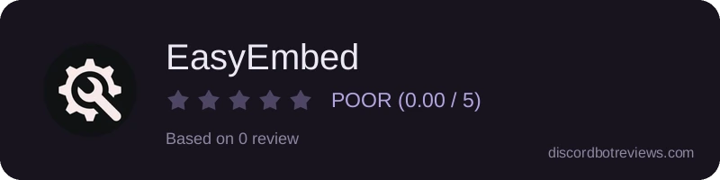 Rating widget preview for EasyEmbed