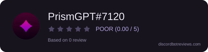 Rating widget preview for PrismGPT#7120