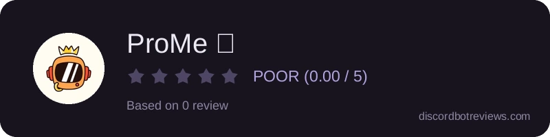 Rating widget preview for ProMe ✨