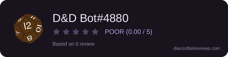 Rating widget preview for D&D Bot#4880