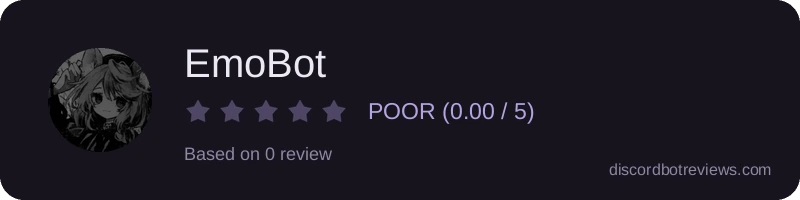 Rating widget preview for EmoBot