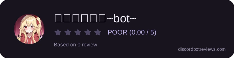 Rating widget preview for フランドール~bot~
