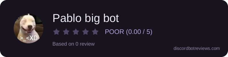 Rating widget preview for Pablo big bot