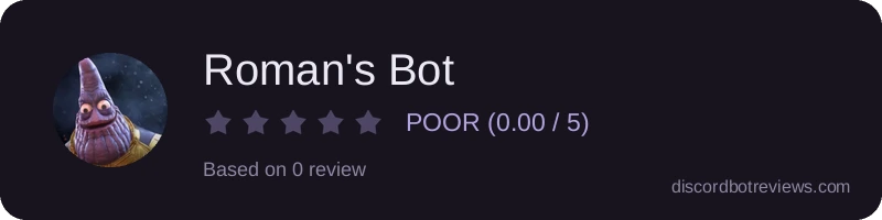 Rating banner for Roman's Bot