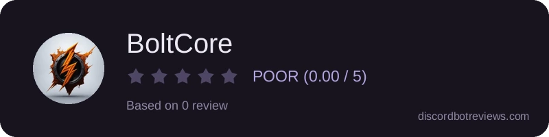 Rating widget preview for BoltCore