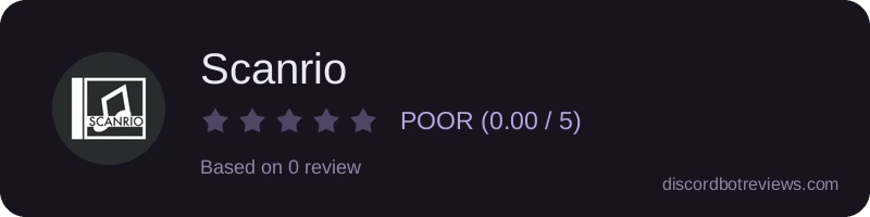 Rating widget preview for Scanrio