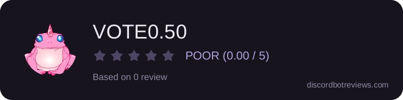 Rating widget preview for VOTE0.50