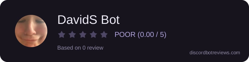 Rating widget preview for DavidS Bot