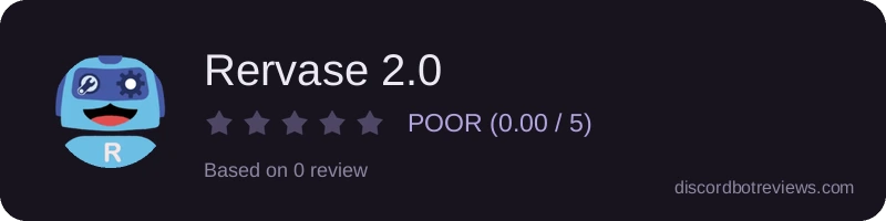 Rating widget preview for Rervase 2.0