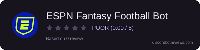 Rating widget preview for ESPN Fantasy Football Bot