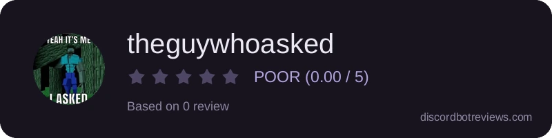 Rating widget preview for theguywhoasked