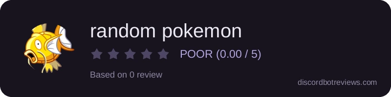 Rating banner for random pokemon