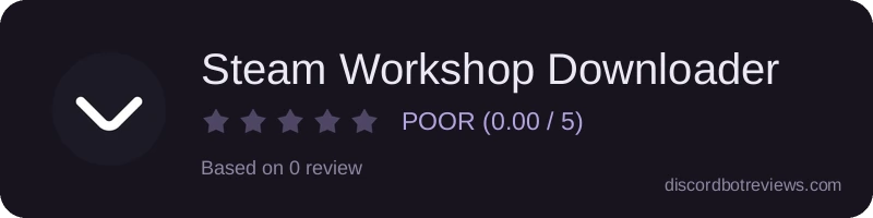 Rating banner for Steam Workshop Downloader