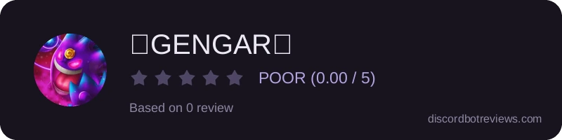 Rating widget preview for 「GENGAR」