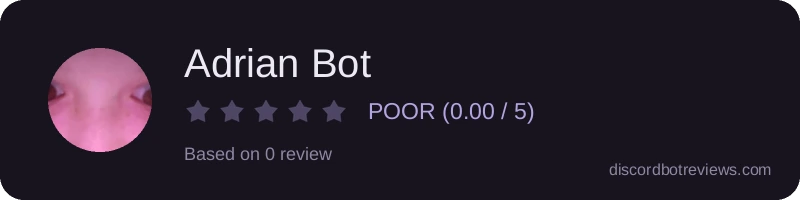 Rating widget preview for Adrian Bot