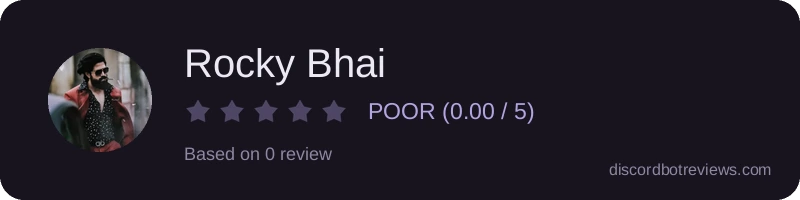 Rating widget preview for Rocky Bhai