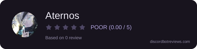 Rating widget preview for Aternos