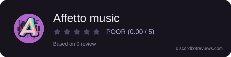 Rating banner for Affetto music