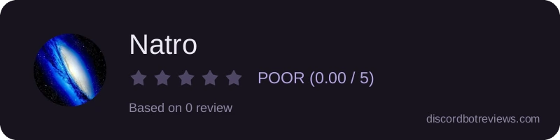 Rating widget preview for Natro