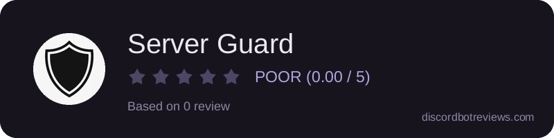 Rating widget preview for Server Guard