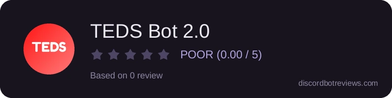 Rating widget preview for TEDS Bot 2.0