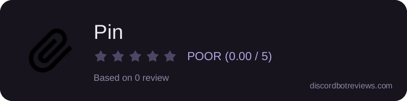 Rating widget preview for Pin