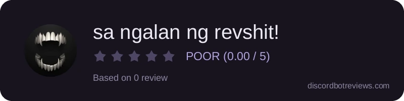 Rating banner for sa ngalan ng revshit!