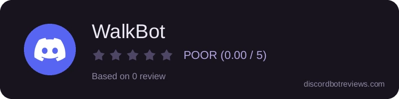 Rating banner for WalkBot