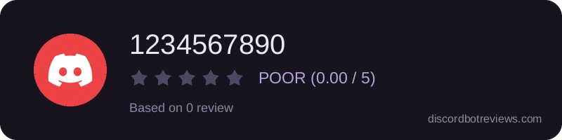 Rating widget preview for 1234567890