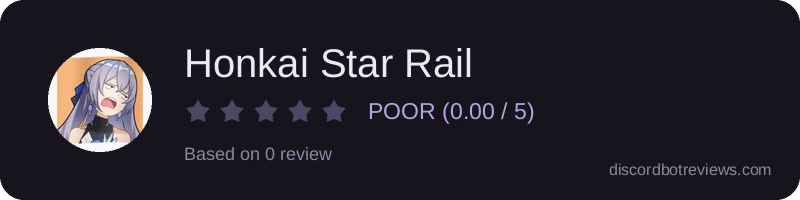Rating widget preview for Honkai Star Rail