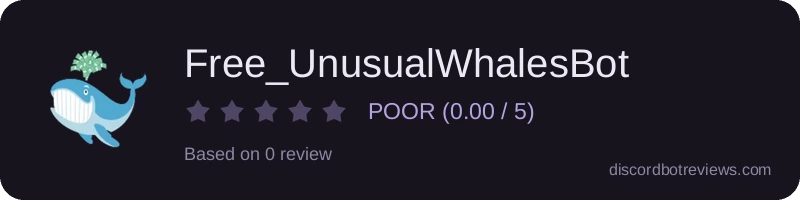 Rating widget preview for Free_UnusualWhalesBot