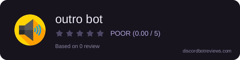 Rating widget preview for outro bot