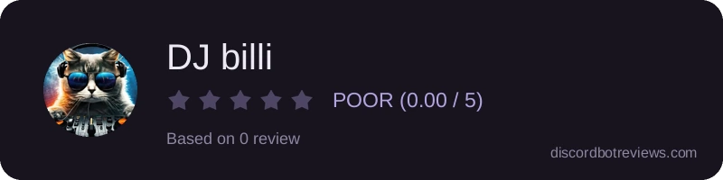 Rating widget preview for DJ billi
