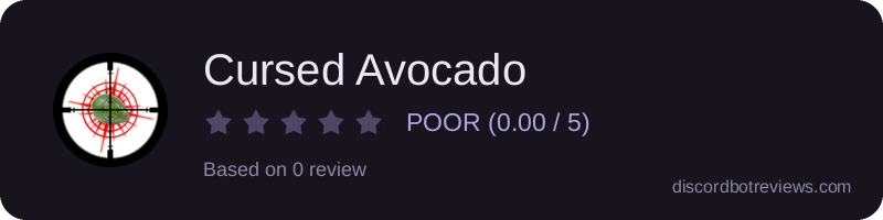Rating widget preview for Cursed Avocado